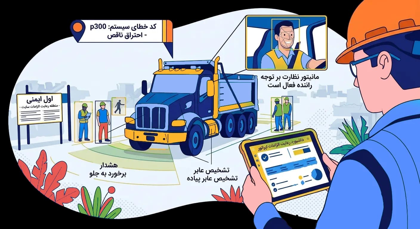سیستم ایمنی و نظارت هوشمند ماشینآلات سنگین فاتحان